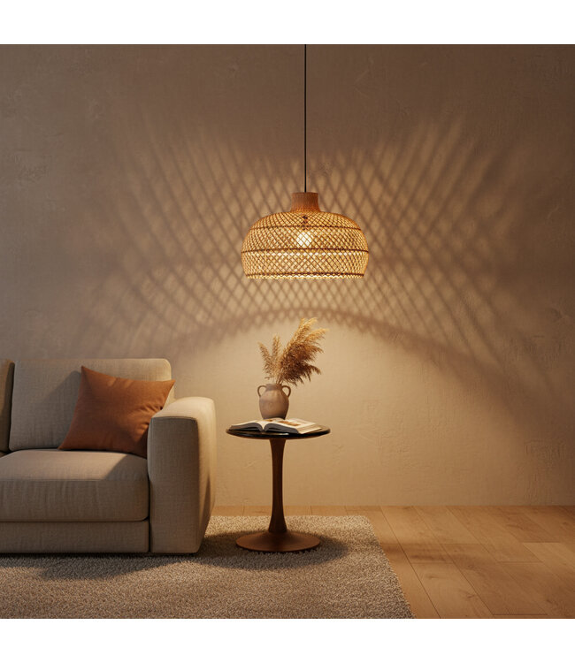 Raw Materials hanglamp Maze rotan naturel -Ø 57x36 cm