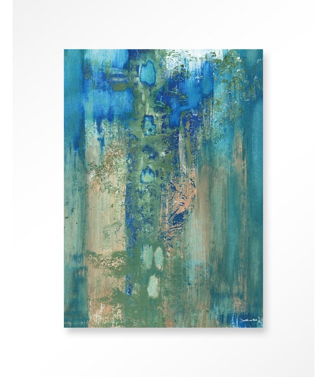 Urban Cotton wandkleed Blue Green Abstract