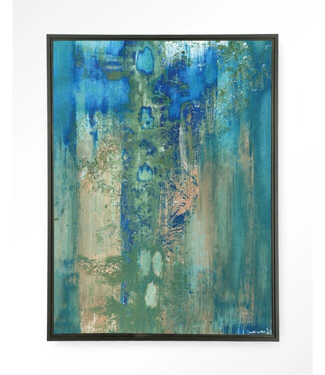 Urban Cotton wandkleed Blue Green Abstract