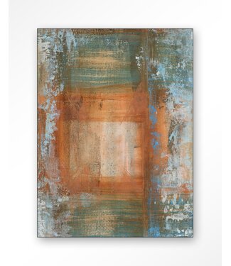 Urban Cotton Wandkleed Blue Ocker Abstract 1