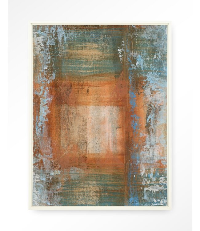 Urban Cotton wandkleed Blue Ocker Abstract 1