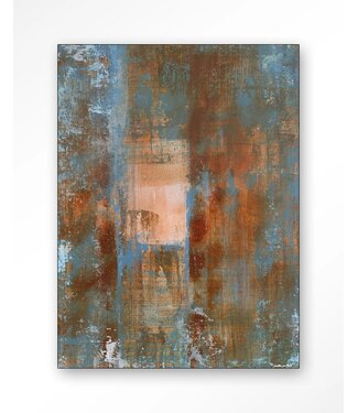 Urban Cotton Wandkleed Blue Ocker Abstract 2