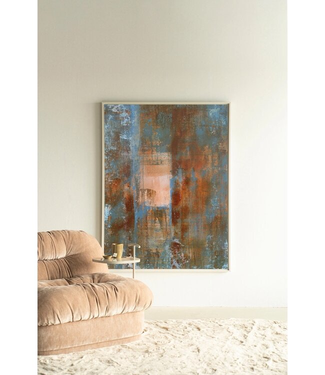 Urban Cotton wandkleed Blue Ocker Abstract 2