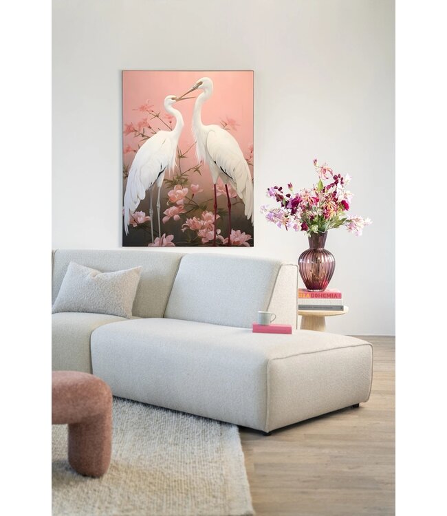 Urban Cotton Wandkleed Pink Love Birds