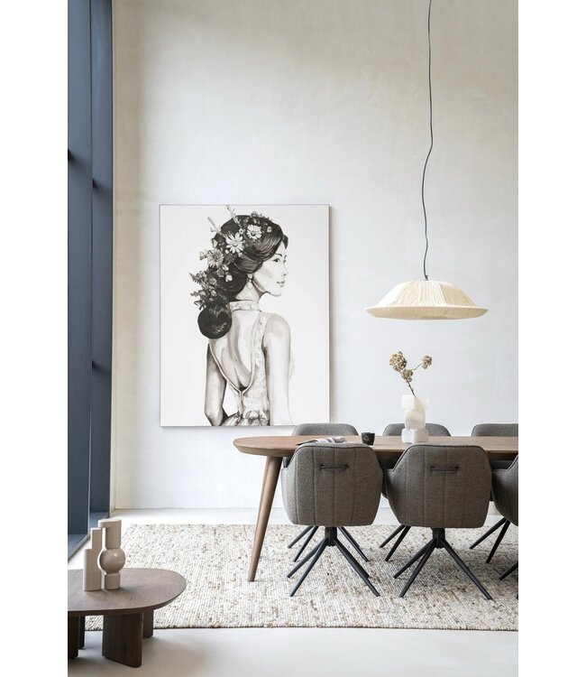 Urban Cotton wandkleed Lady With Blossom