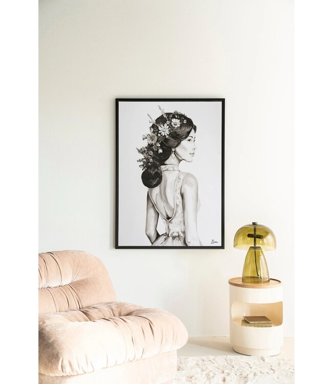 Urban Cotton wandkleed Lady With Blossom