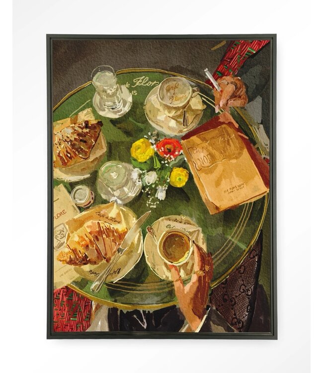 Urban Cotton Wandkleed Croissants At Cafe de Flore