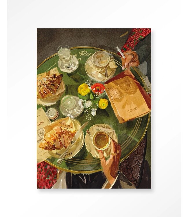 Urban Cotton Wandkleed Croissants At Cafe de Flore