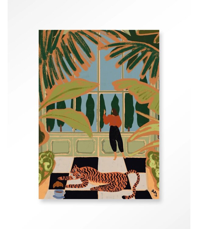 Urban Cotton wandkleed Green House