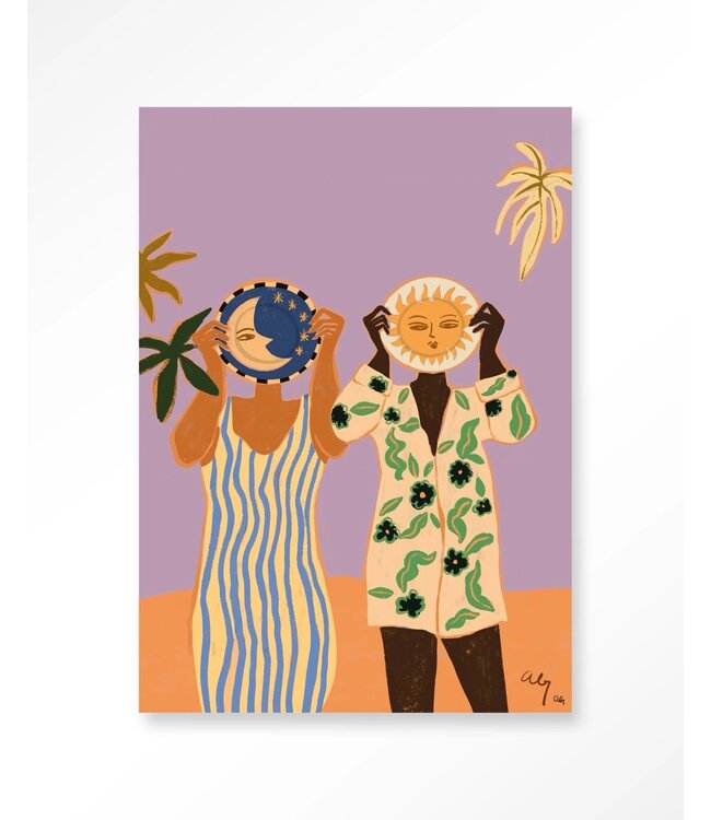 Urban Cotton wandkleed Sun & Moon