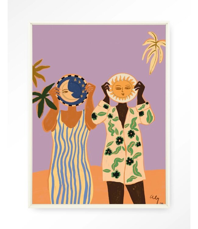 Urban Cotton wandkleed Sun & Moon