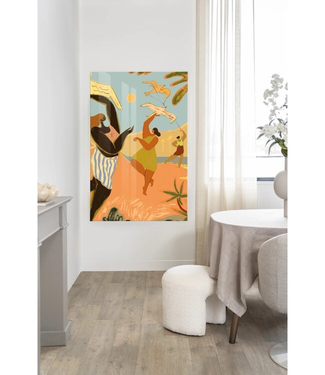 Urban Cotton glasschilderij Fly High