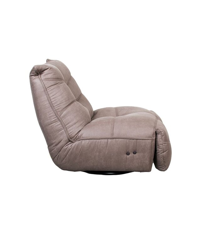 Elektrische Relaxfauteuil Powernap Station Taupe Micro Suede