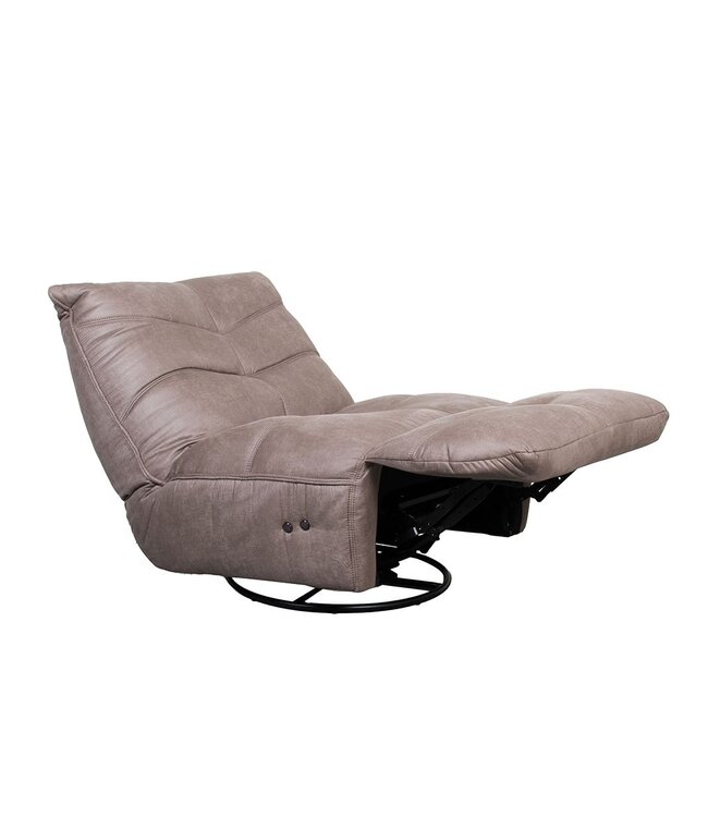 Elektrische Relaxfauteuil Powernap Station Taupe Micro Suede