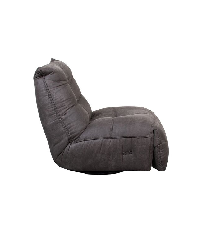 Elektrische Relaxfauteuil Powernap Station Antraciet Micro Suede