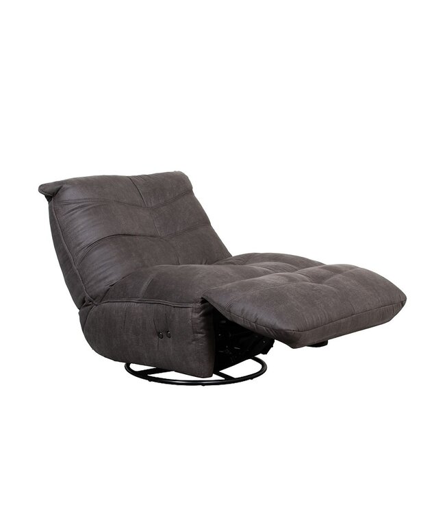 Elektrische Relaxfauteuil Powernap Station Antraciet Micro Suede