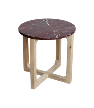 Raw Materials Marmeren bijzettafel Cherry - 50x50x50 cm