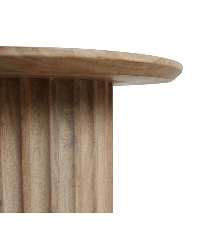 Raw Materials bijzettafel Bullnose reversed naturel Ø 55 cm
