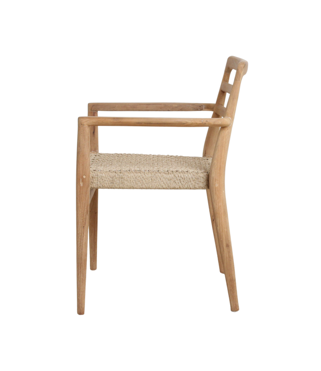 Raw Materials Verano teak tuinstoel met armleuning - Naturel (set van 2)