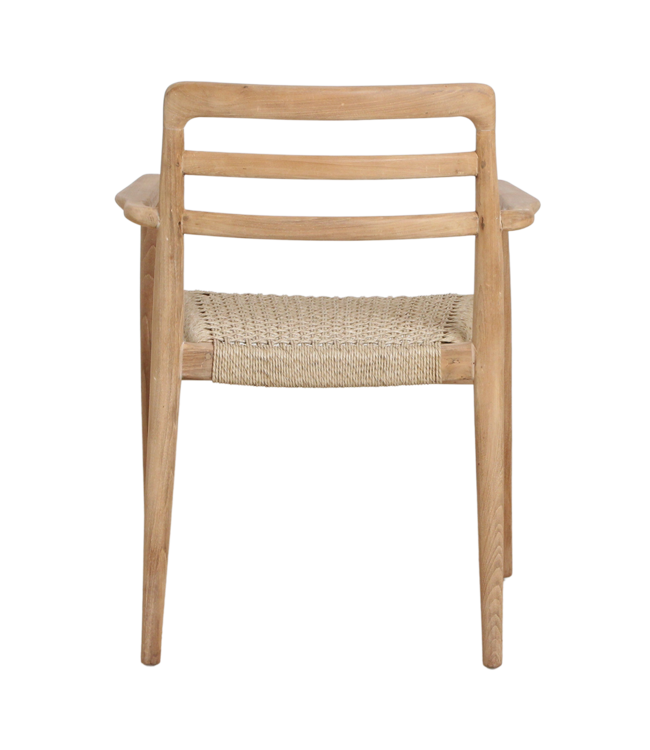 Raw Materials Verano teak tuinstoel met armleuning - Naturel (set van 2)