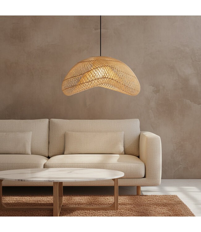 Raw Materials hanglamp Maze rotan organic maat L