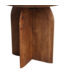 Bullnose mangohouten bijzettafel cross Ø 50 cm