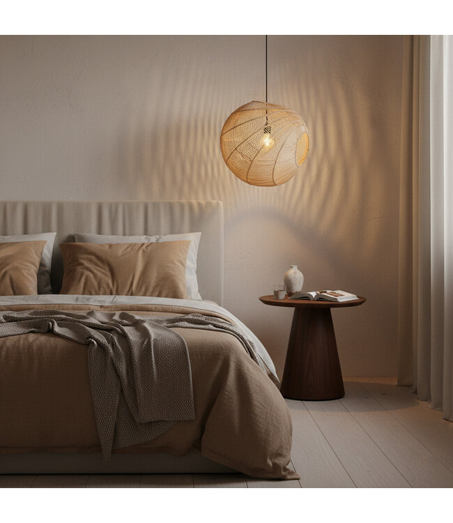 Raw Materials hanglamp Luna Bol naturel