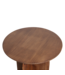 Bullnose mangohouten bijzettafel cross Ø 50 cm
