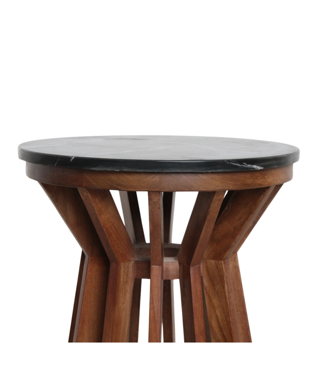 Raw Materials bijzettafel Sabah marmer zwart