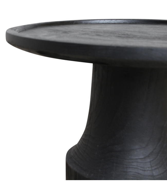 Raw Materials Nero teakhouten bijzettafel Midnight - zwart