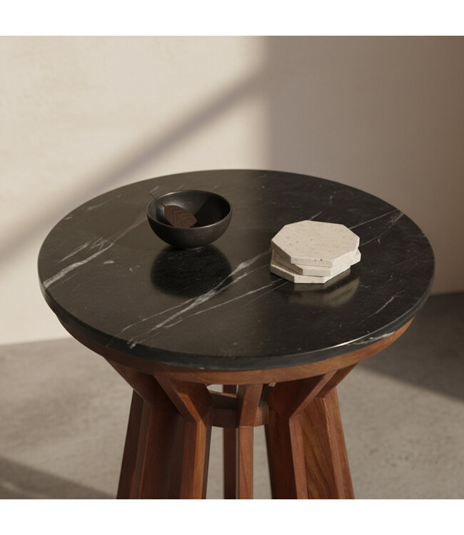Raw Materials bijzettafel Sabah marmer zwart