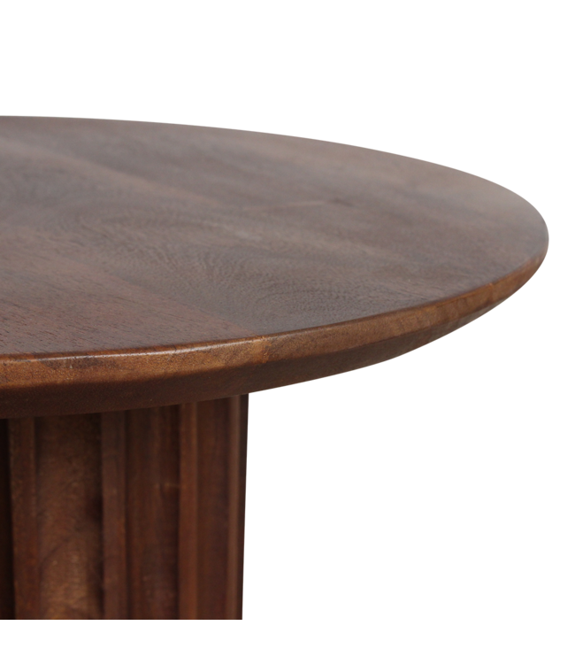 Raw Materials Bullnose bijzettafel reversed bruin Ø 50 cm