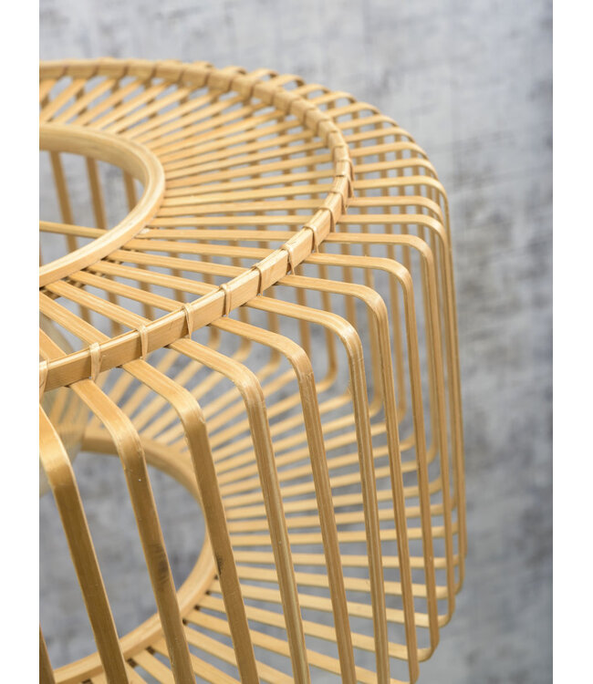 Plafonnière BROMO bamboe rond maat L ø60 cm