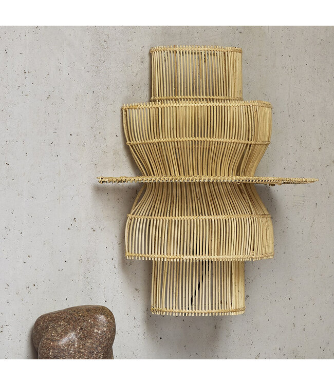 Raw Materials wandlamp Saturn rotan