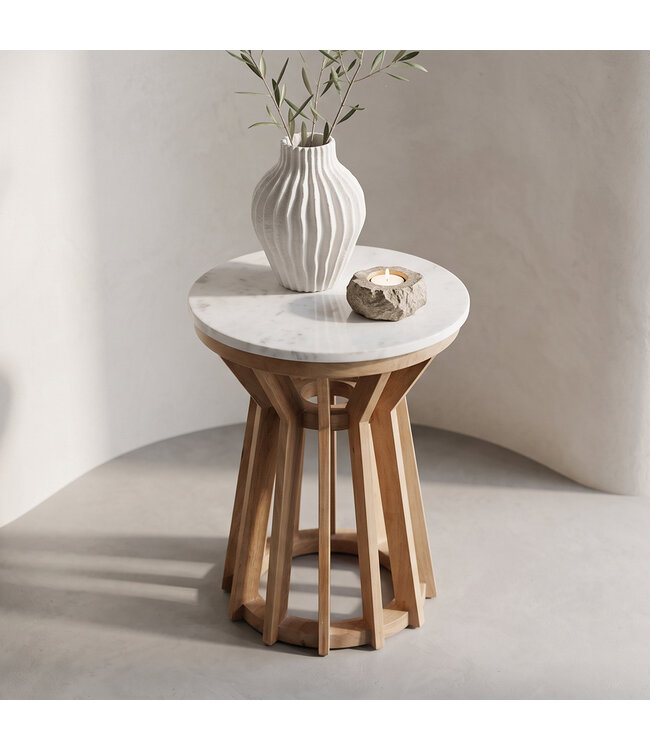 Raw Materials Sarawak bijzettafel marmer wit