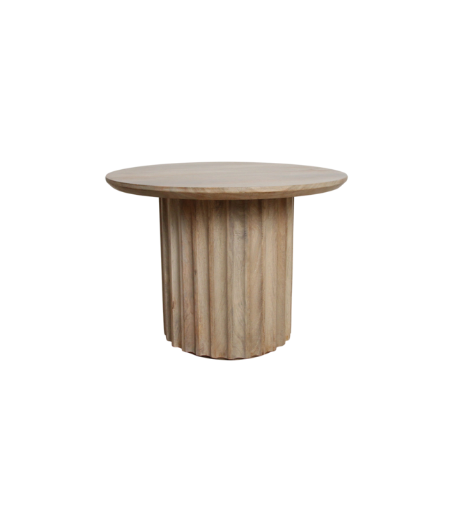 Raw Materials bijzettafel Bullnose reversed naturel Ø 55 cm