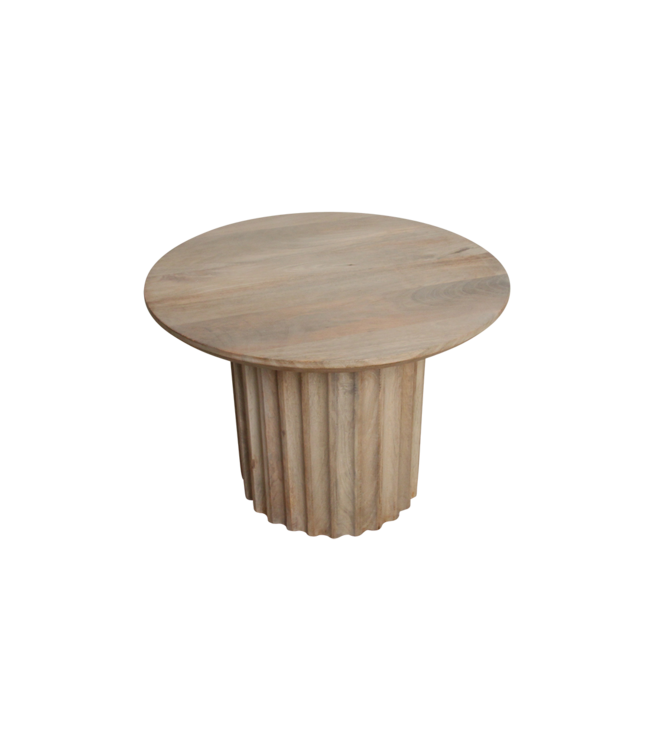 Raw Materials bijzettafel Bullnose reversed naturel Ø 55 cm