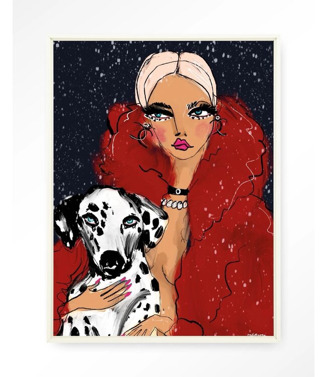 Urban Cotton wandkleed  Dotted Doggy