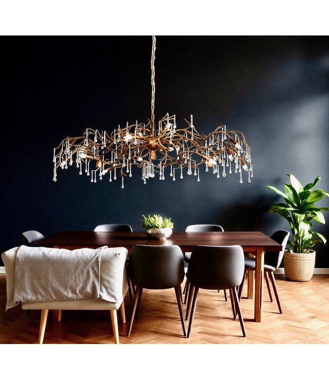 Leclercq & Bouwman Hanglamp COMO Brons ovaal 170 cm  - met korting