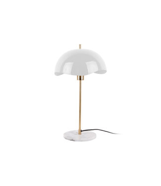 Leitmotiv Tafellamp Waved Dome White