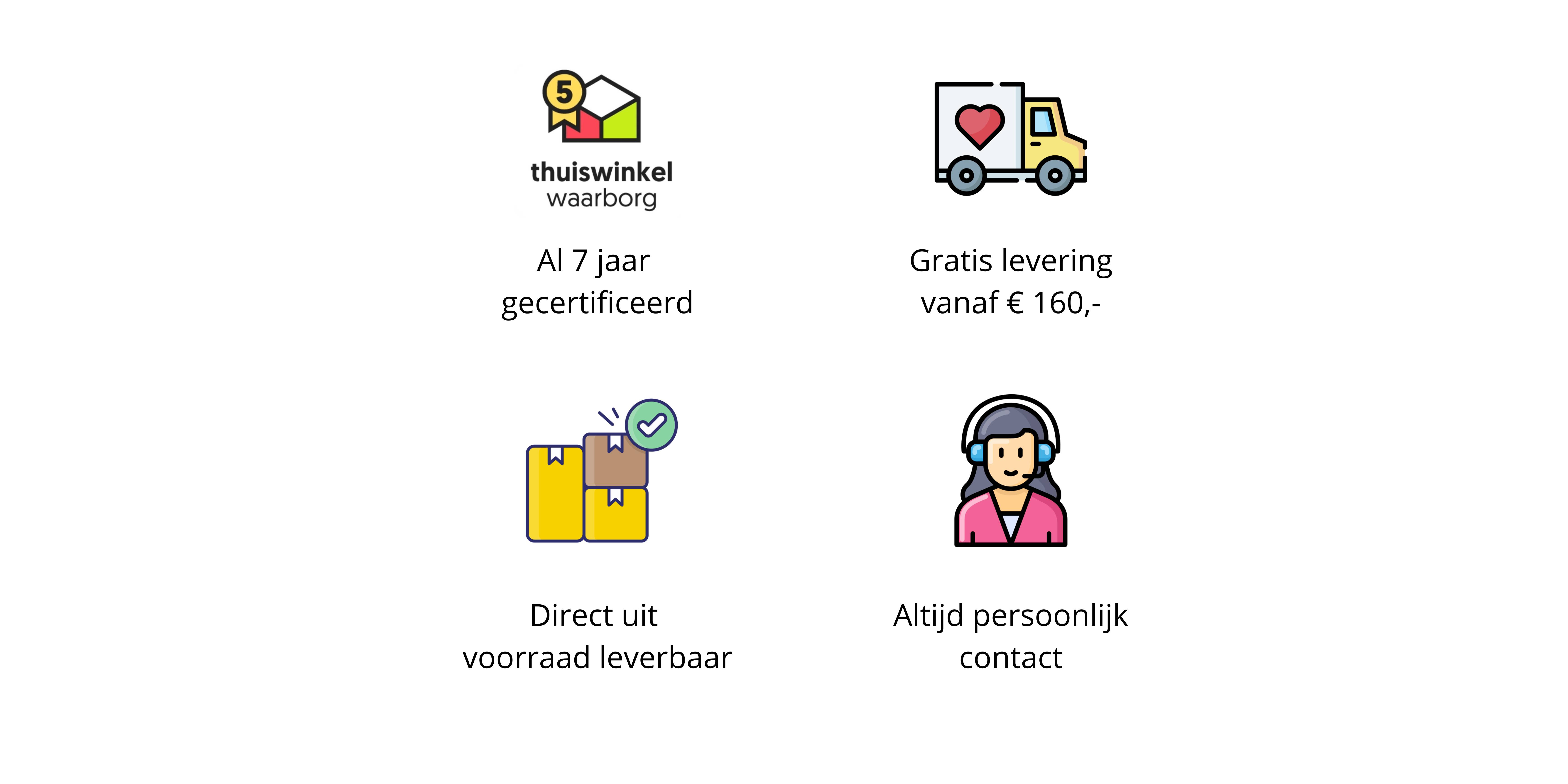 Zekerheid, persoonlijkheid en service