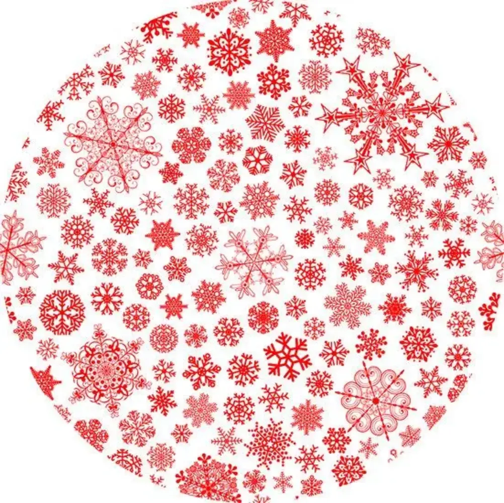 Christmas Tree Skirt | Christmas Red Christmas Tree Skirt | Christmas Red