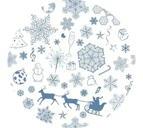 vloerkledenopvinyl.nl Kerstboom Kleed rok | Kerst blauw
