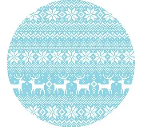 vloerkledenopvinyl.nl Kerstboom Kleed | Rendier blauw