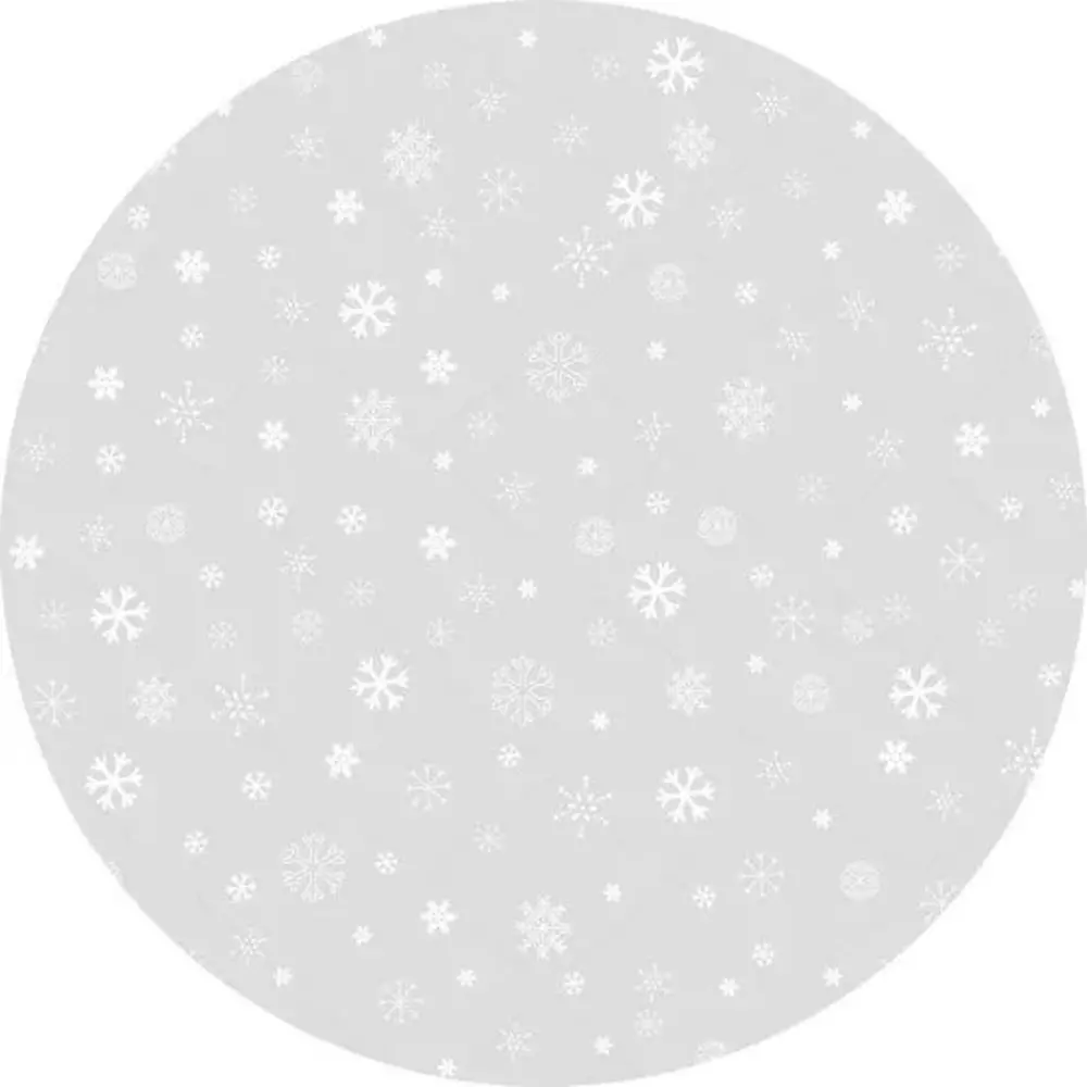 floorevents.com Kerstboom Kleed | Sneeuwvlokjes lichtgrijs