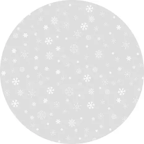 floorevents.com Weihnachtsbaumdecke | Schneeflocken hellgrau