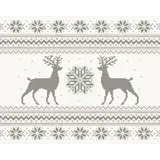 Weihnachts-Tischset Vinyl | Rentier rosa / grau Weihnachts-Tischset Vinyl | Rentier rosa / grau