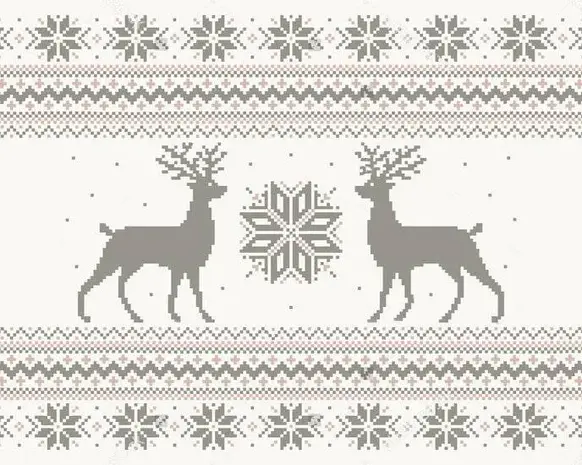 Kerst Placemat vinyl | Rendier roze / grijs Kerst Placemat vinyl | Rendier roze / grijs