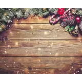 Kerst Placemat vinyl | Oud hout