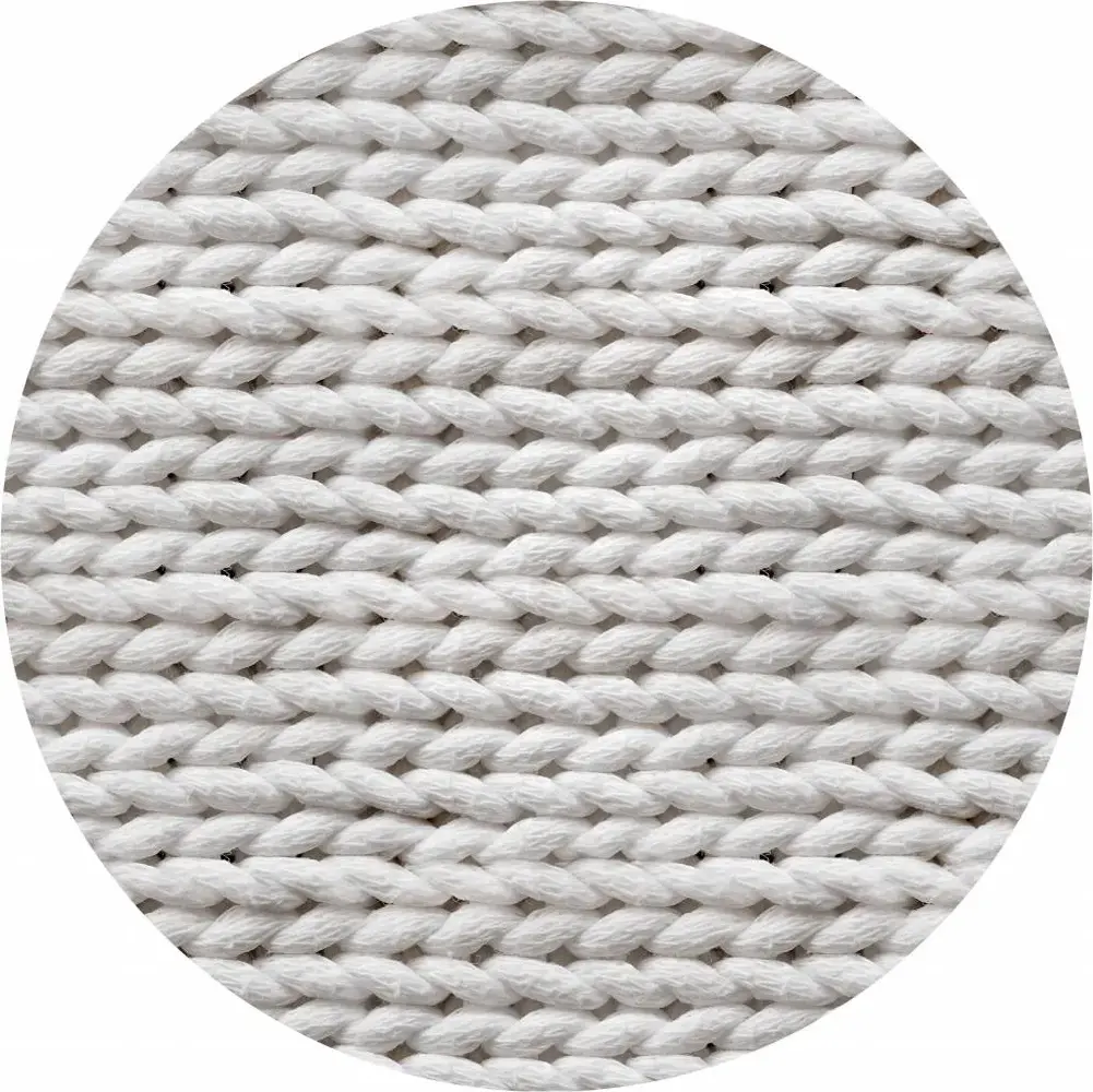 Vloerkleed vinyl rond | Braided virgin white Vloerkleed vinyl rond | Braided virgin white